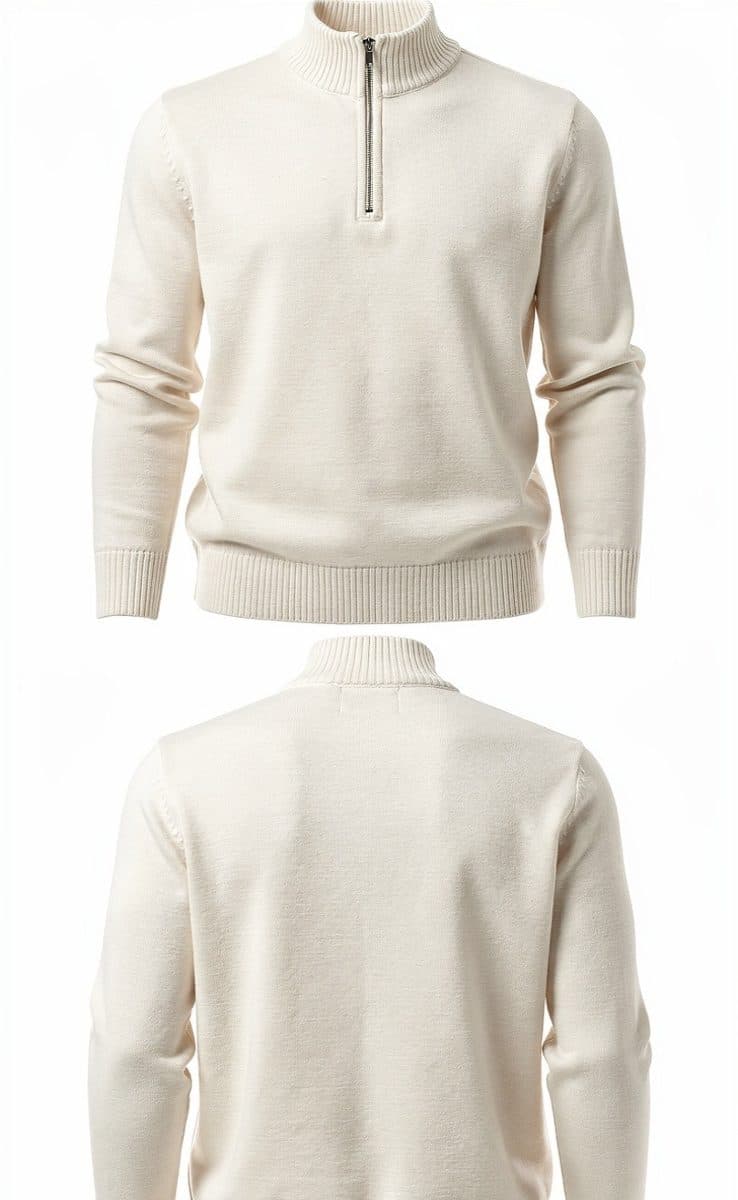 Cream half-zip sweater